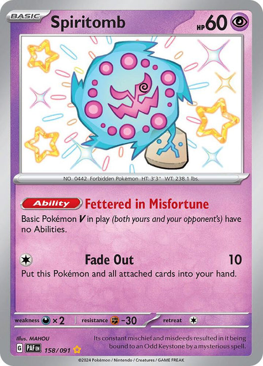 Spiritomb 158/091 | Paldean Fates | NM-Mint Condition