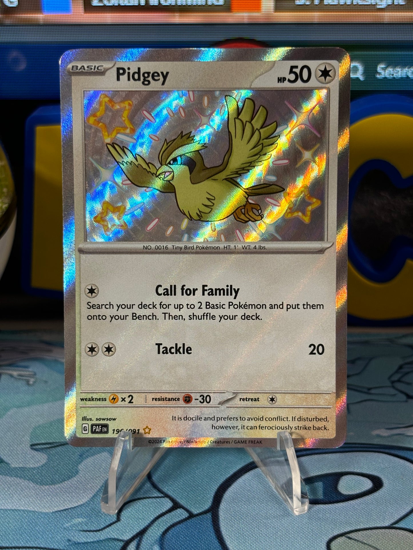 Pidgey 196/091 | Paldean Fates | NM-Mint Condition