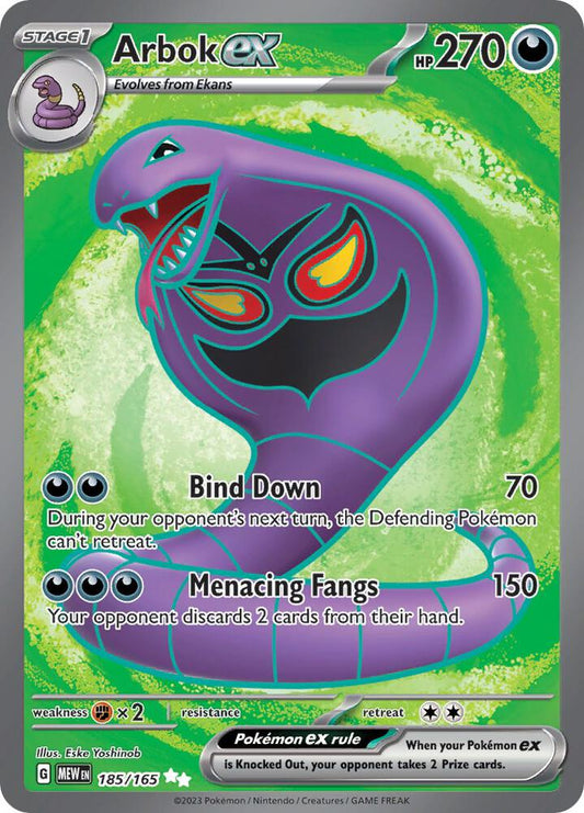 Arbok 185/165 | Scarlet Violet 151 | NM-Mint Condition