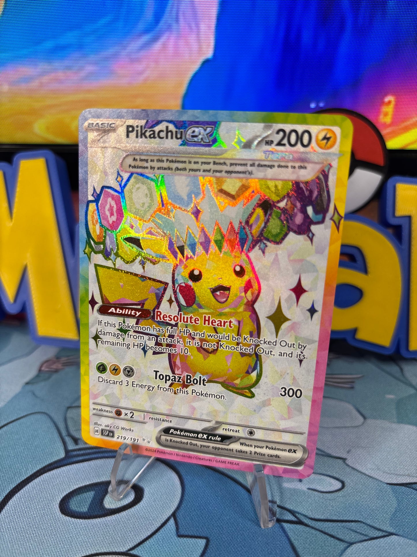 Pikachu EX 219/191 | Surging Sparks | NM-Mint Condition