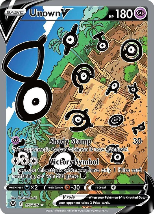 Unown V 177/195 | Silver Tempest | NM-Mint Condition